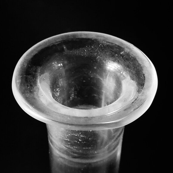 Vintage Etched Glass Decanter Bottle With Floral and Bow Design & Stopper - Picture 6 of 8